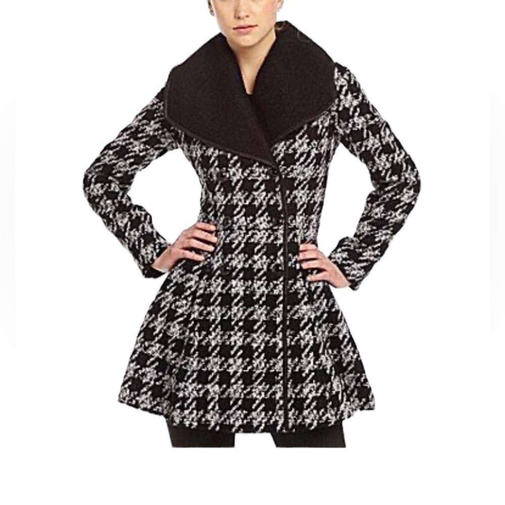 Guess Houndstooth Wool Jacket l Guess Women’s Pea Coat Size XS